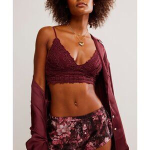 Free People Burgundy Lace Bralette